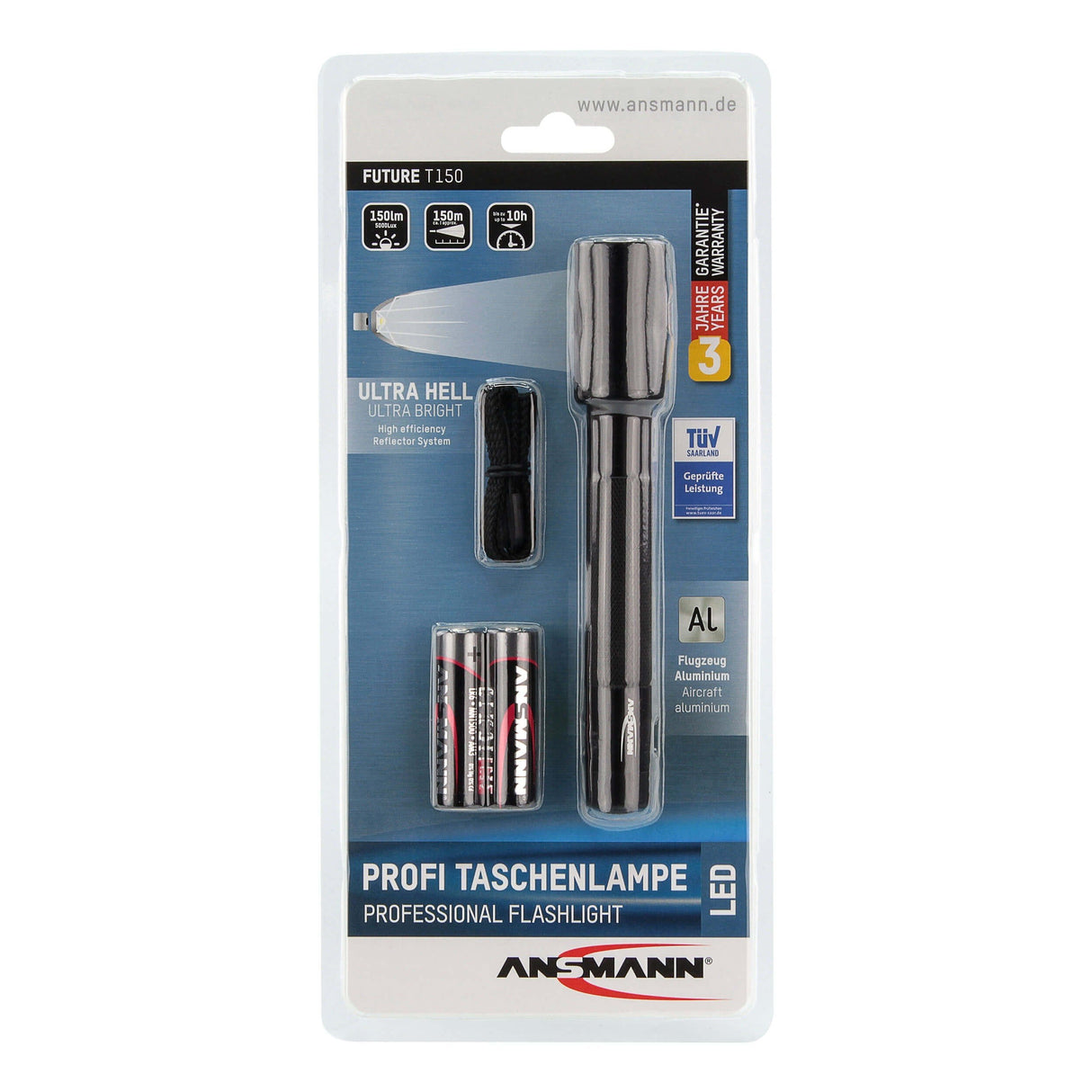 Ansmann 1600-0145 Linterna Linterna De Mano Negro Led