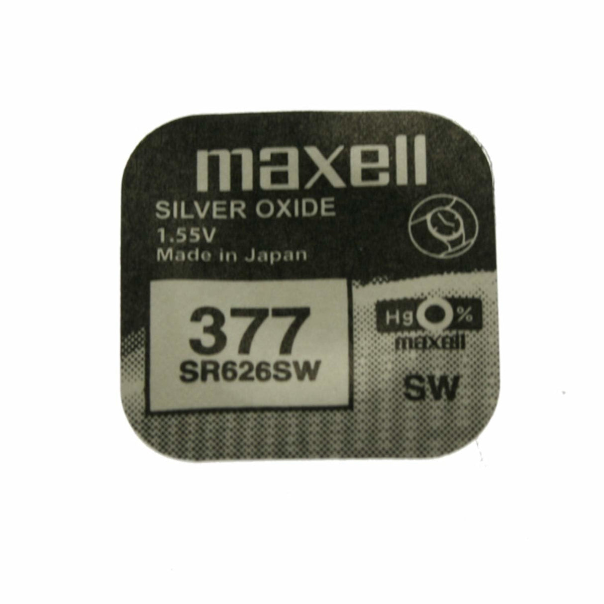 Maxell Caja 10u Micro Pilas Planas Óxido De Plata 1,55v - Sr626sw 377