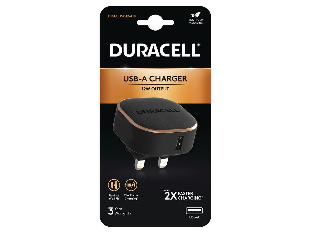 Duracell Duracell 2.4a Usb Phone Tablet Charger Para For Iphone/Ipad & Android Phones/Tablets Dracusb12-Uk