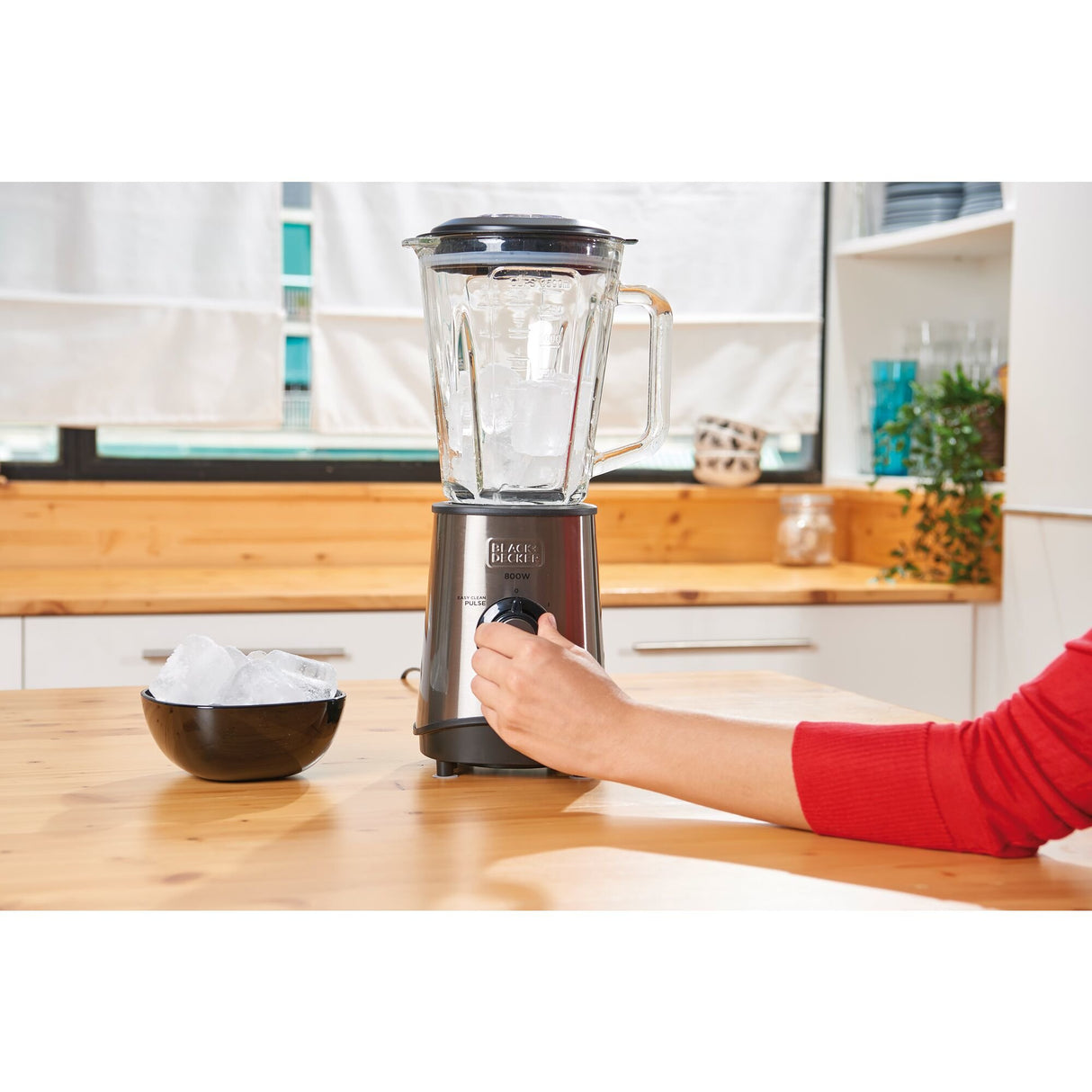 EAN 8432406120020 - Black & Decker BXJB800E Batidora de vaso 800 W Negro, Transparente imagen 7