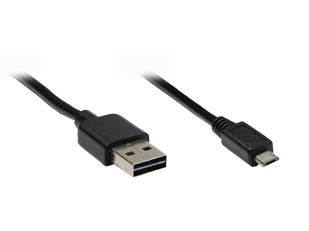 Goodconnections Anschlusscable Usb 2.0 Easy Stecker A An Stecker Micro B, Schwarz, 2m,