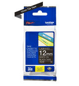 Brother Cinta Mecanográfico Blanco Sobre Negro Tze-335 Tz-335 12 Mm X 8 M, Laminado