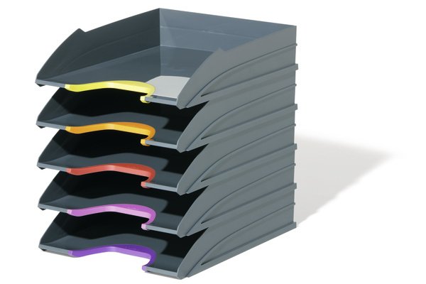 Bandejas Para Cartas Durable Varicolor 5 Compartimentos Antracita Coloreado