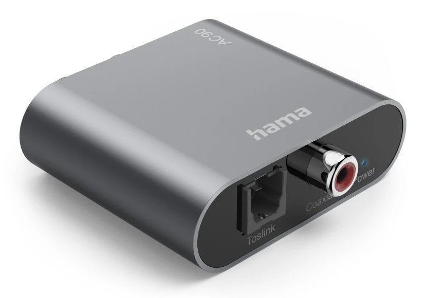 Hama Ac90 Convertidor De Audio Digital A Analogico - 5v - Cable 1m - Rca - Fibra Optica - 4.91x5.738x1.68cm - Color