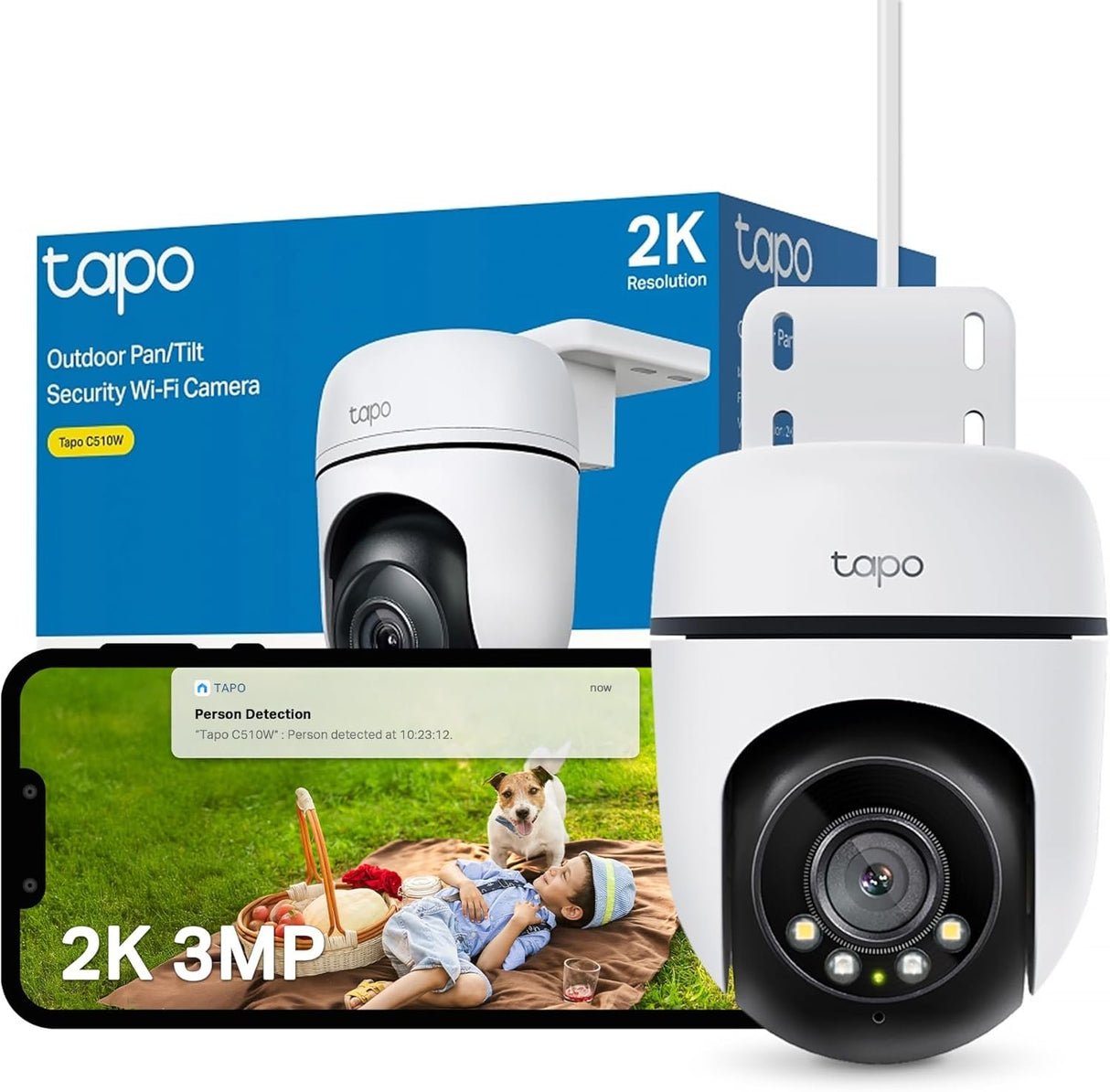 EAN 4895252501575 - TP-Link Tapo C510W Torreta Cámara de seguridad IP Interior y exterior 2304 x 1296 Pixeles Techo imagen 6