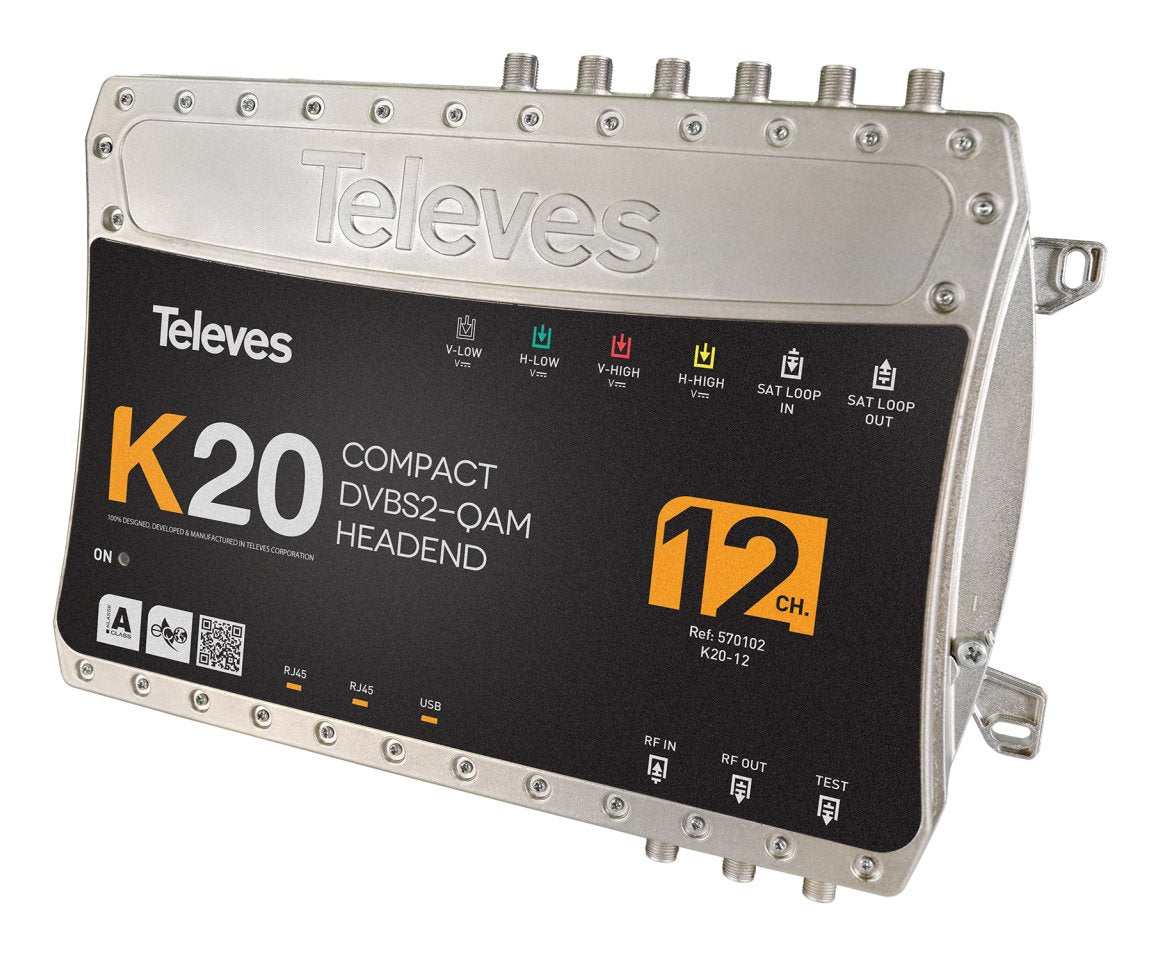 Televes K20-12 Kompaktkopfstelle 12transponder Dvb-S2 In Qam