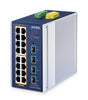 EAN 4711605288637 - PLANET ndustrial L2+ 16-Port 10/100/1000T 802.3at PoE + 4-Port 10G SFP+ Managed Ethernet Switch Gestionad imagen 1