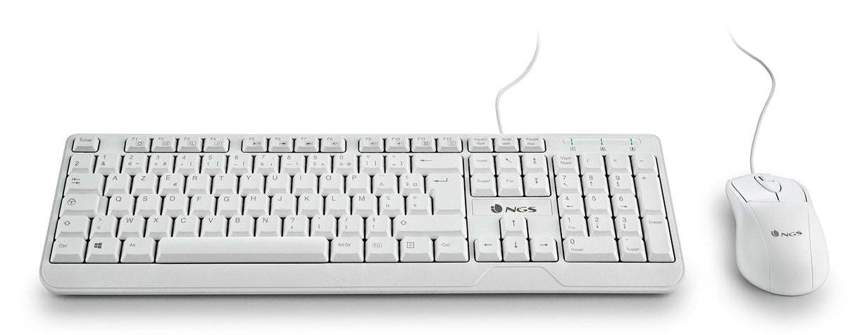 Pack 2en1 (Teclado/Ratón) Ngs Cocoa (Blanco)