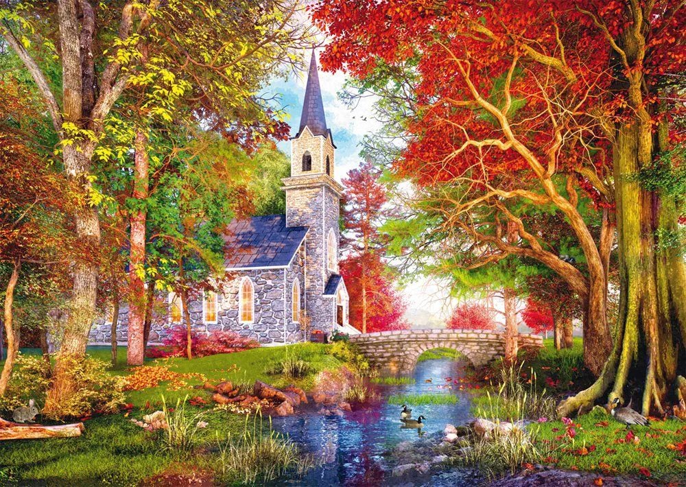 Puzzle Capilla Schmidt Spiele En Otoño Magia (1000 Piezas)