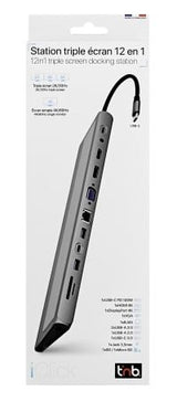 EAN 3303170118061 - T'nB DSMST12V2 hub de interfaz USB Tipo C 5000 Mbit/s Aluminio imagen 6