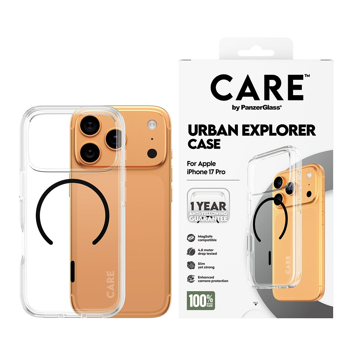 EAN 5715685026898 - PanzerGlass CARE™ by ® Urban Explorer Case Transparent w. Black MagSafe iPhone 17 Pro funda para teléfono imagen 2