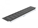 Delock Panel De Gabinete De Red De 19" Con Ranuras De Ventilación Horizontal 2u Negro