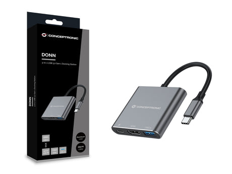 EAN 4015867230671 - Conceptronic DONN18G base para portátil y replicador de puertos Alámbrico USB 3.2 Gen 1 (3.1 Gen 1) Type- imagen 6