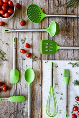 Set 5 Utensilios Bra Prior A197011 Bote Porta Utensilios Espátula Cuchara Pasta Cazo Espumadera Cucharón