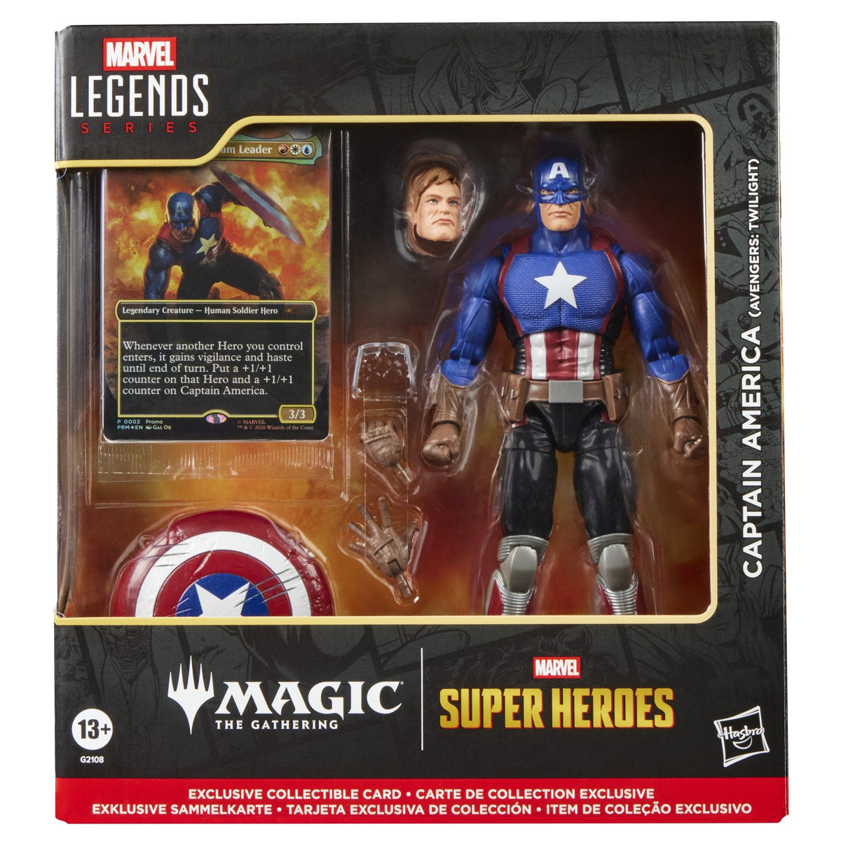 Figura Hasbro Marvel Legends Series X Magic: The Gathering Capitan America