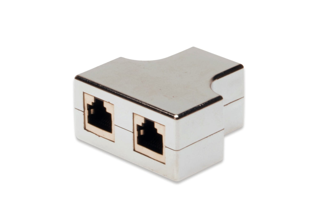 Cat 5e Modular Coupler, Shielded 1:1 Connection 2x Rj45 To 1x Rj45, Threefold Coupler