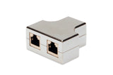 Cat 5e Modular Coupler, Shielded 1:1 Connection 2x Rj45 To 1x Rj45, Threefold Coupler