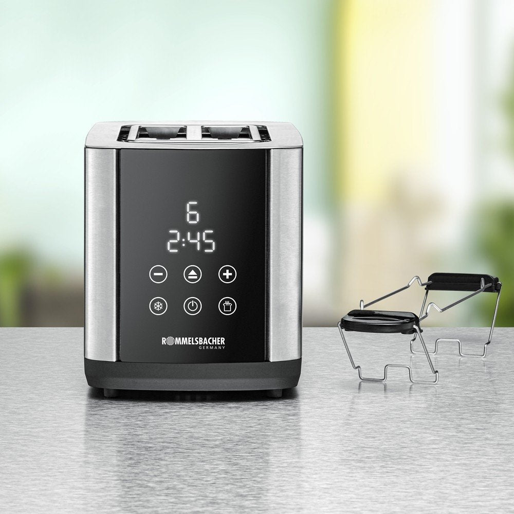 Tostadora Rommelsbacher Sunny To 850 (Acero Inoxidable/Negro, 800 W, Para 2 Tostadas)