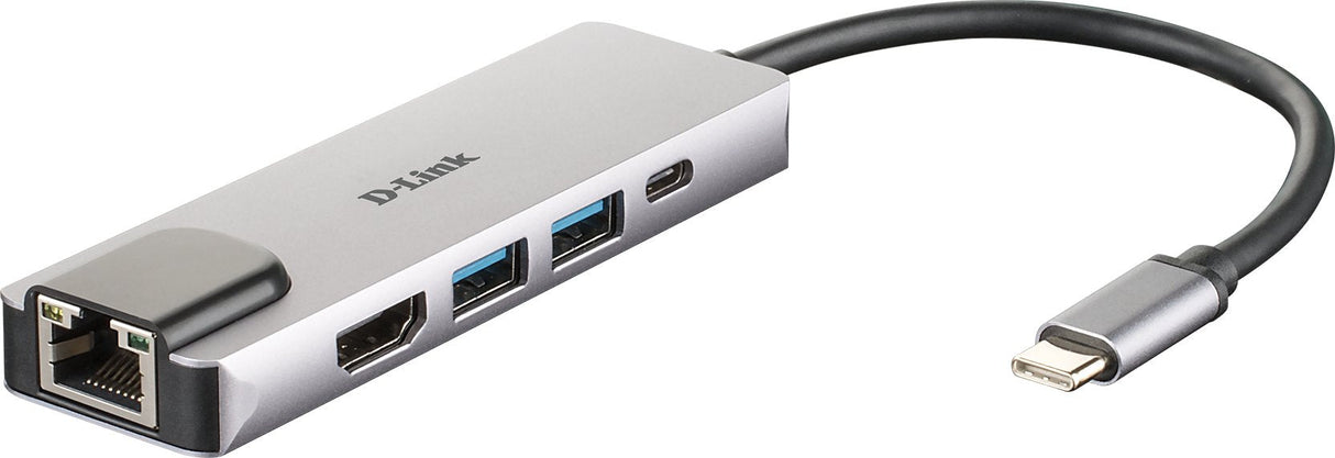 Docking Usb Tipo-C D-Link Dub-M520 2xusb 1xusb Tipo-C 1xhdmi 1xrj45 1xthunderbolt Gris