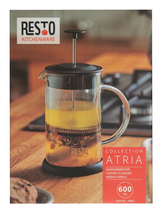 EAN 4260403577134 - Resto Kitchenware 90501 cafetera manual Francés de Prensa 0,6 L Negro, Transparente imagen 13