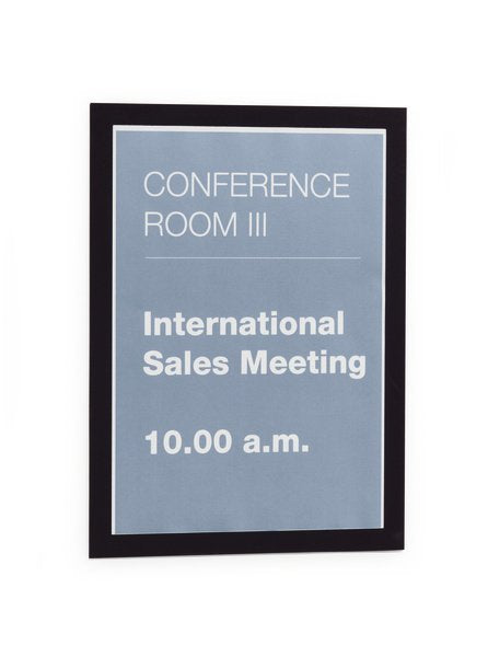 Durable Marco Informativo Magnetico Duraframe Adhesivo A Superficies Lisas Y Solidas A4 Negro -2u-