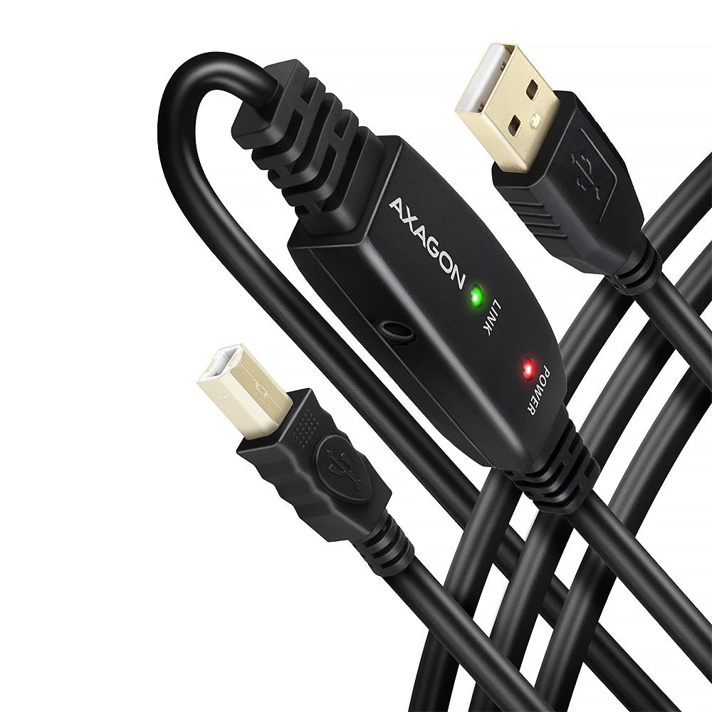 Axagon Adr-215b Aktives Usb 2.0 Verbindungscable, Usb-A Auf Usb-B - 15m
