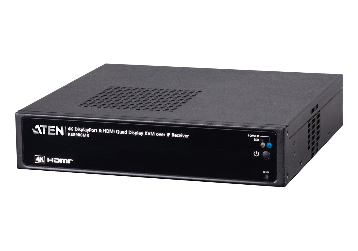 Receptor Kvm Sobre Ip Multi-View Con 4 Pantallas 4k Aten-Ke8980mr
