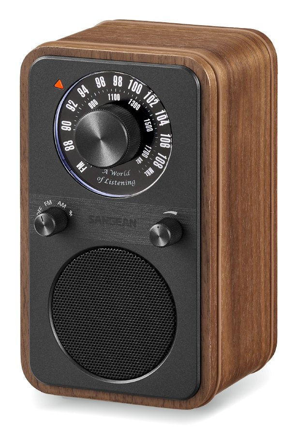 Sangean Wr-9 Nogal Vintage Radio Analógica De Madera Con Am Fm Bluetooth