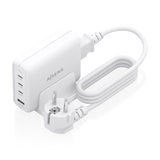 Aisens Cargador Sobremesa Gan 140w, 3xusb-C Pd3.1 Qc4.0 Qc5.0, 1xusb-A Qc3.0, Blanco