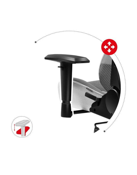 EAN 5903796012989 - Huzaro Force 6.2 Silla para videojuegos de PC Asiento (de seguridad) de butaca Gris, Blanco imagen 13