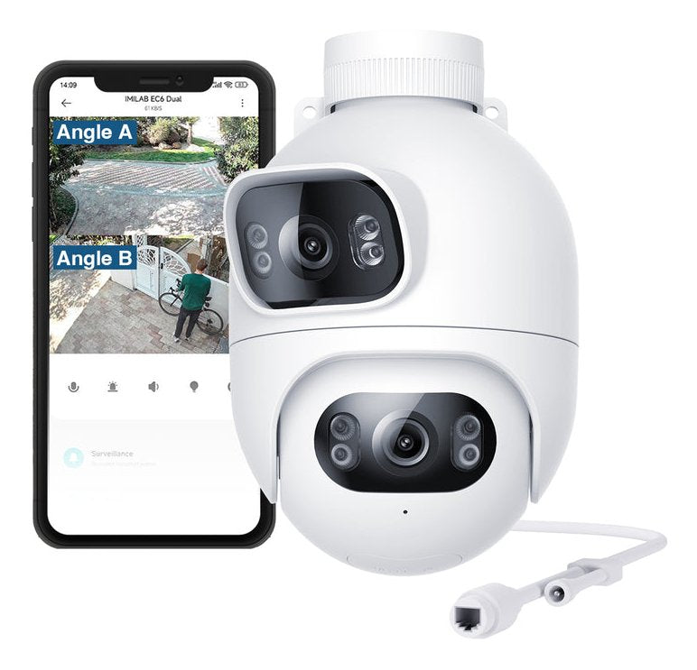 Imilab Ec6 Dual 3mp 2k Wifi Blanco - Cámara De Seguridad Exterior