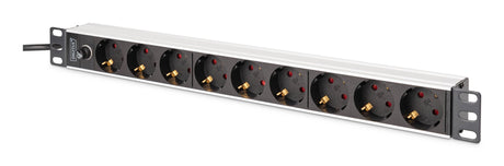 EAN 4016032501640 - Digitus DN-95437 unidad de distribución de energía (PDU) 9 salidas AC 1U Negro, Plata imagen 1
