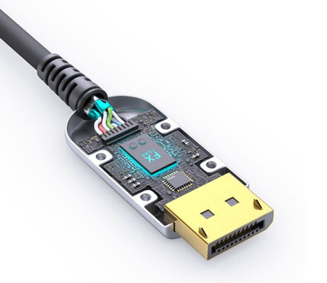 EAN 4251364715185 - FiberX FX-I250-015 cable DisplayPort 15 m Negro, Plata imagen 4