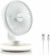 Innovagoods Fanled Ventilador De Escritorio Recargable - Autonomia Hasta 11h - 40db - 4 Velocidades - Bateria 4000mah -