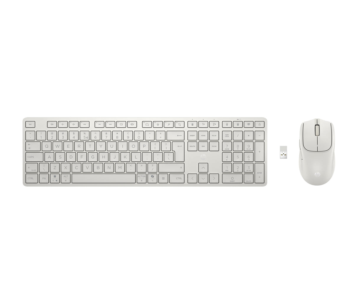 Hp Multi-Device Dual-Mode Mouse And Keyboard Combo 495c White