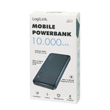 Logilink Mobile Power Bank, Lipo, 10.000 Mah, Usb-C In Out, Negro