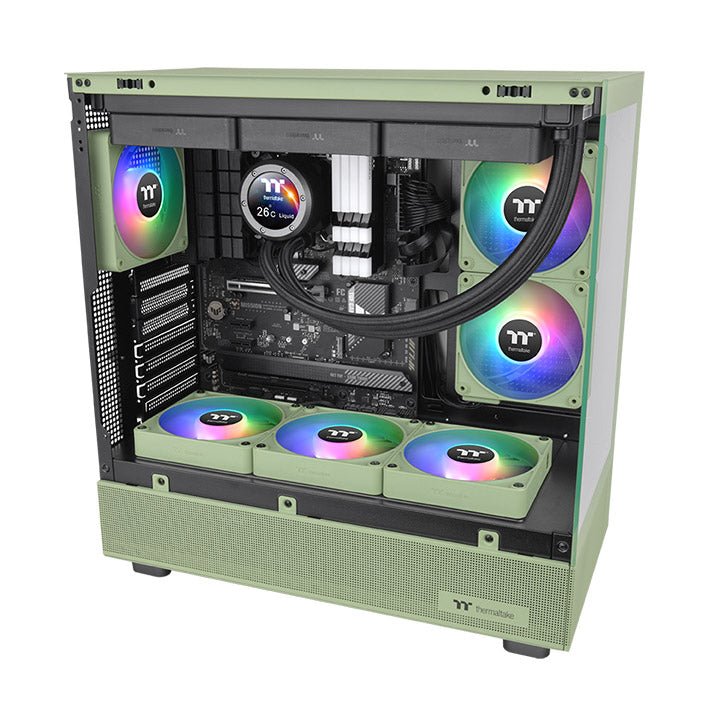 Ventilador  Thermaltake Ct140 Ex Argb Sync De Refrigeración Para Pc, Ventilador Verde Claro, Paquete De 3 Cl-F197-Pl14mg-A