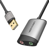Tarjeta De Sonido Vention Cdkhb Usb Macho 2xjack 3.5 Hembra