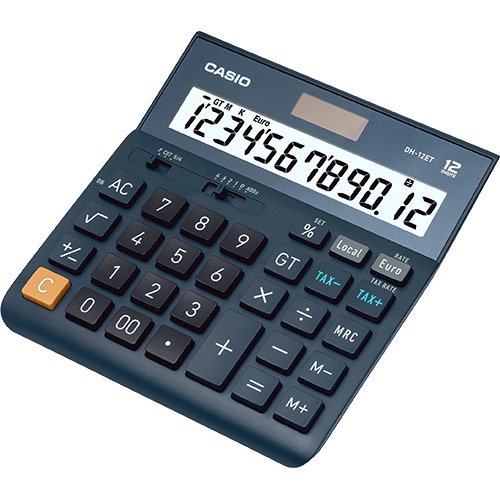 Casio Calculadora De Oficina Sobremesa Negro 12 Dígitos Dh-12et