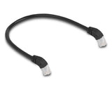 Delock 80274 Rj45 Cable De Red Cat.6a S/Ftp 45° Nach Unten Angular 0,5 M Negro