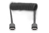 Digitus Cable De Espiral Usb-C->Usb-C  1m Usb-C->Usb-C Negro