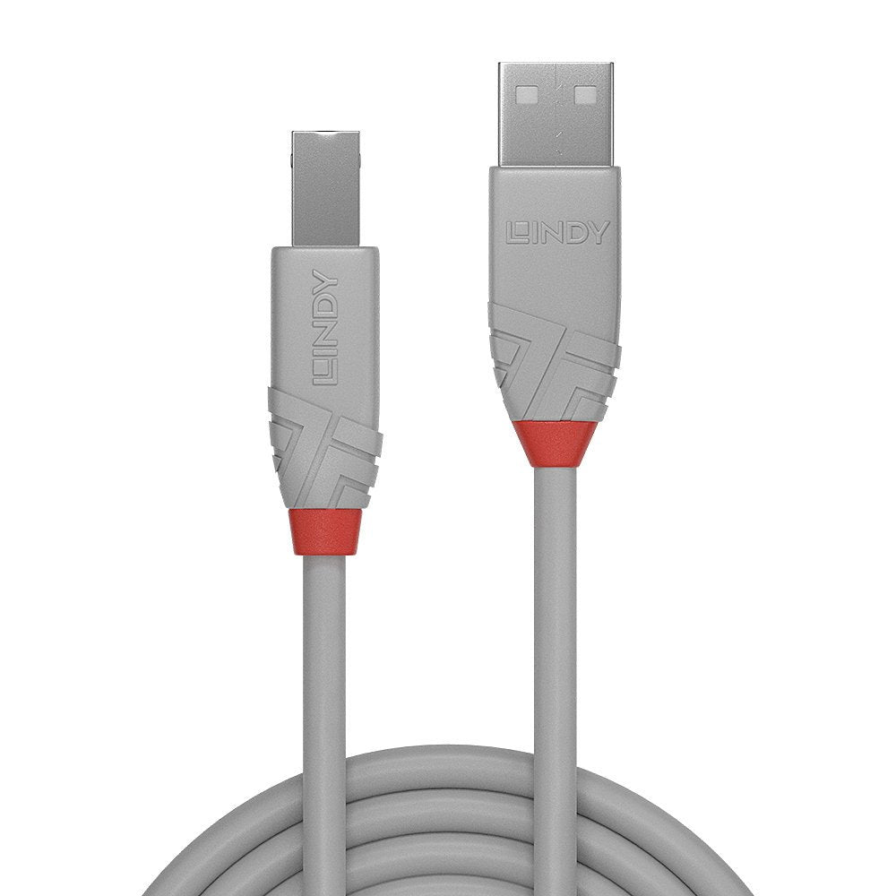 Lindy Usb 2.0 Cable Typ A/B Anthra Line M/M 2m