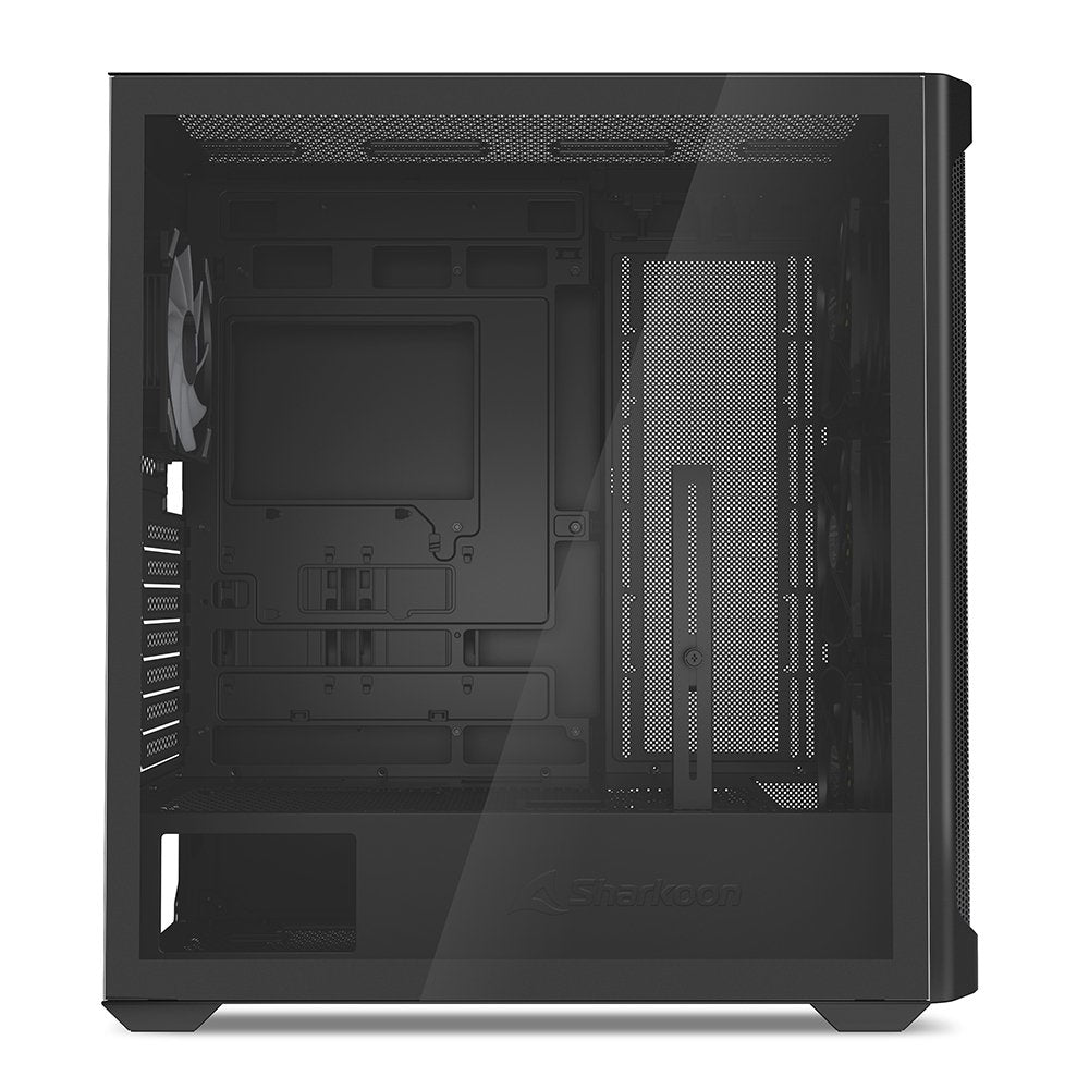 Caja Pc Sharkoon Ak4w Rgb Strip Negra, Cristal Templado 4044951041664