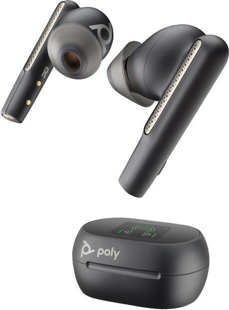 EAN 0197497053913 - Poly Voyager Free 60+ UC M Carbon Black Earbuds +BT700 USB-C Adapter +Touchscreen Charge Case Auriculares imagen 1