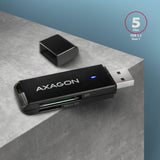 Lector De Tarjetas Interno Axagon Cre-S2n Usb-A 3.2 Gen 1, Sd, Microsd - Negro