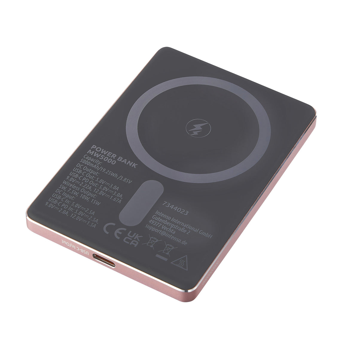 EAN 4034303036158 - Intenso MW5000 Polímero de litio Cargador inalámbrico Rosa imagen 6