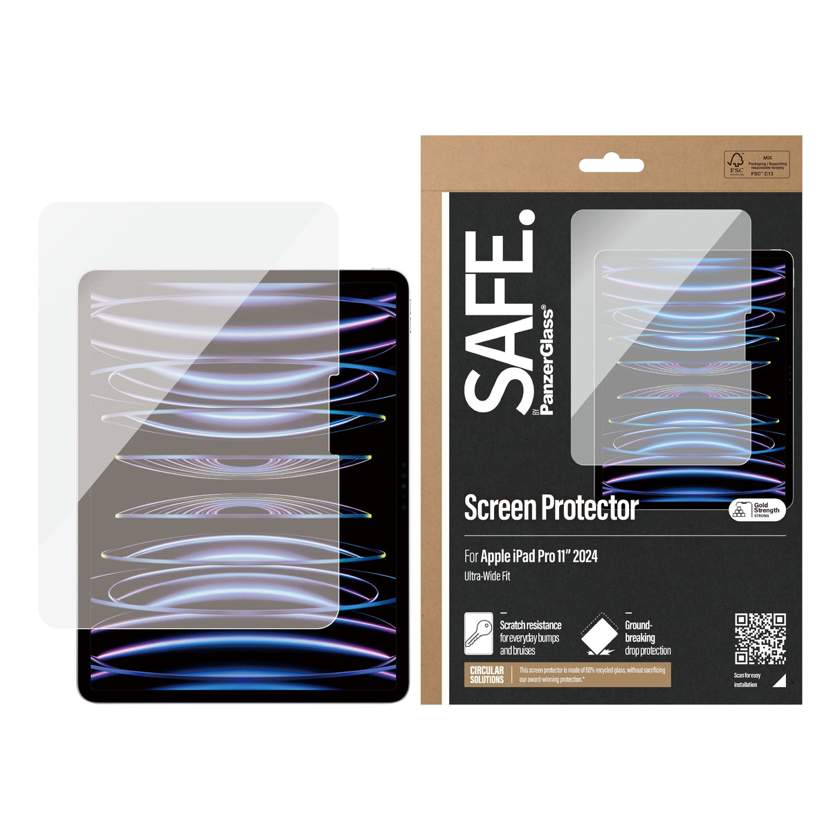 EAN 5715685001765 - PanzerGlass SAFE. by ® Screen Protector iPad Pro 11'' (2024-2025) | Ultra-Wide Fit Protector de pantalla  imagen 2