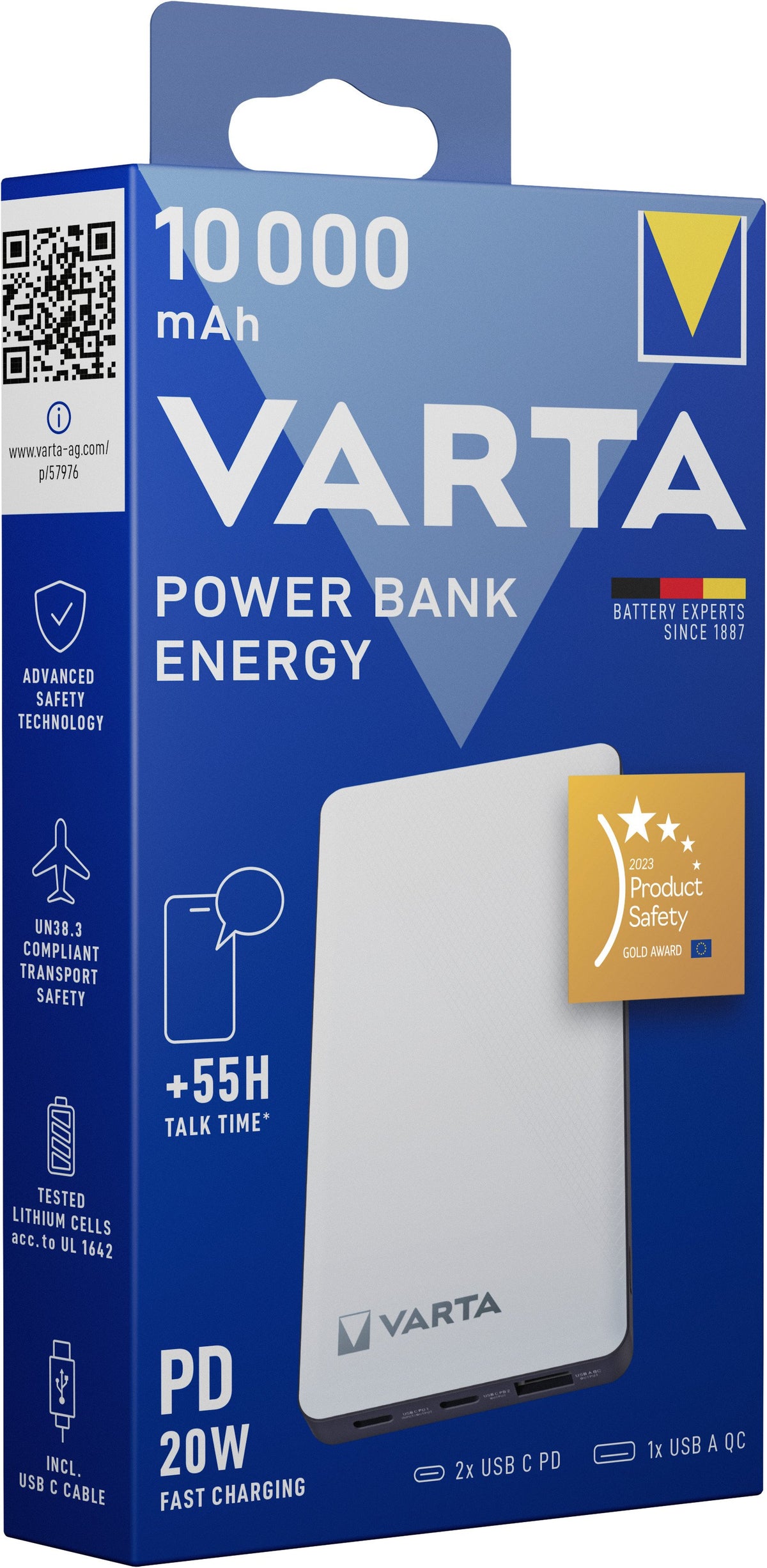 EAN 4008496018895 - Varta Energy 10000 Polímero de litio 10000 mAh Negro, Blanco imagen 7