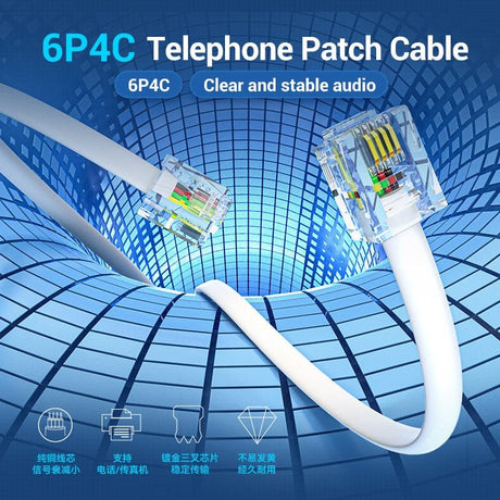 EAN 6922794763470 - Vention IQBWI cable telefónico 3 m Blanco imagen 5