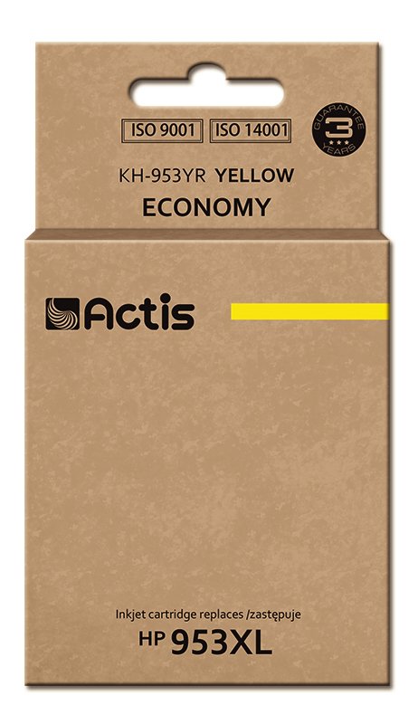Tinta Actis Kh-953yr (Reemplazo De Hp 953xl F6u18ae - Estándar - 25 Ml - Amarilla) - Chip Nuevo